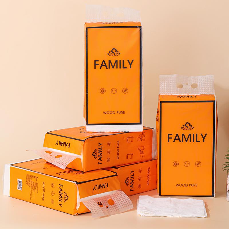 Khăn giấy rút Family treo tường , giấy ăn 1200 tờ, dập vân 4D, siêu dai và mềm mịn , thấp hút