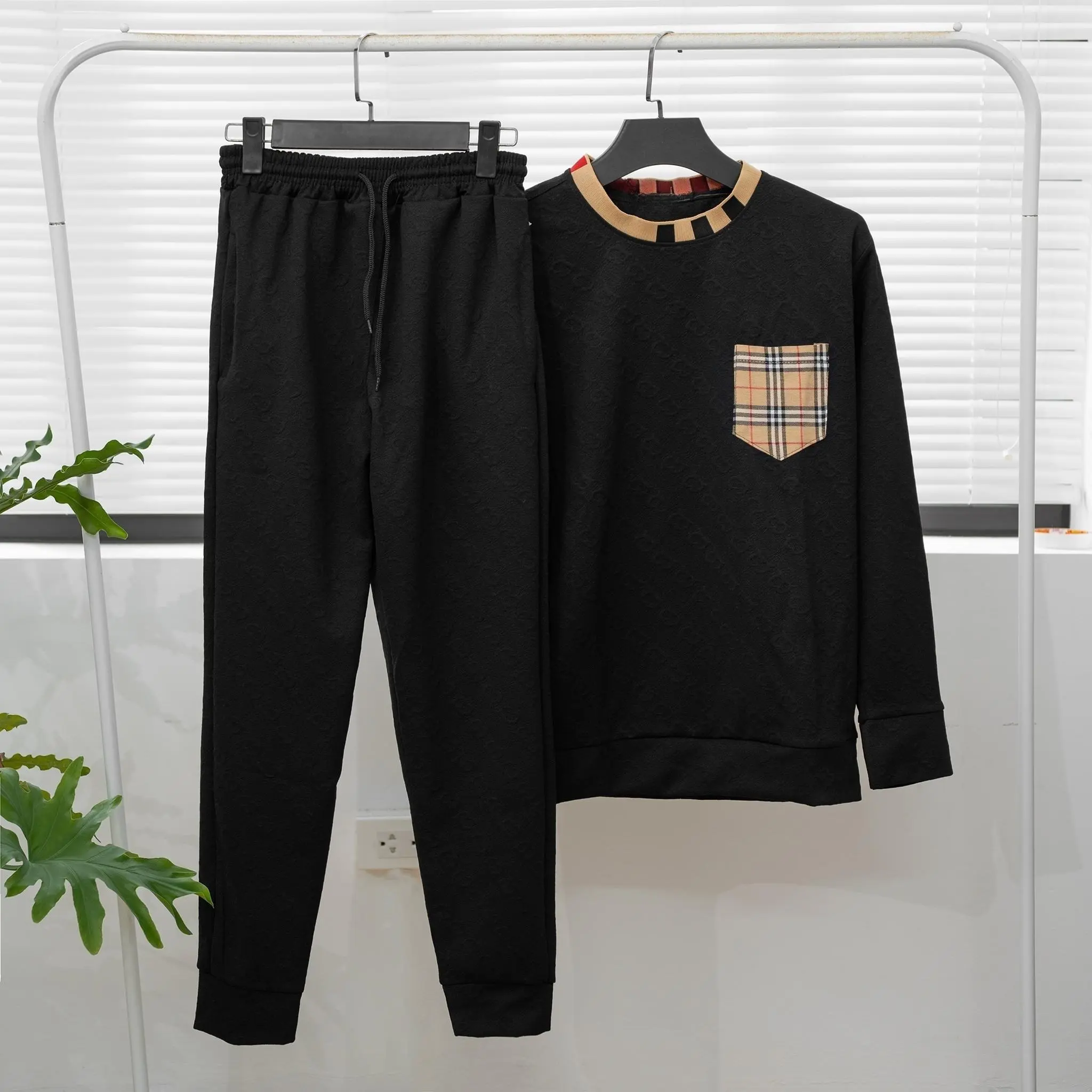 Bộ Nỉ Nam LT19 Thu Đông Dài Tay thêu TÚI KẺ chất Nỉ Mặc Đi Chơi phong cách unisex trẻ trung năng động Menswear Áo