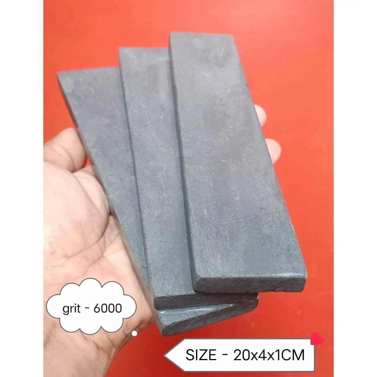 batu asah. batu asahan.khusus pisau sadap ( grit - 6000 ) SIZE - 20x4x1CM