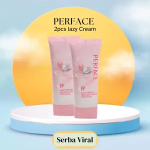 PERFACE Bundling 2pcs BPOM & HALAL LAZY CREAM TONE UP CREAM BRIGHTENING & WHITENING MOISTURIZING Radiance & Care For Skin