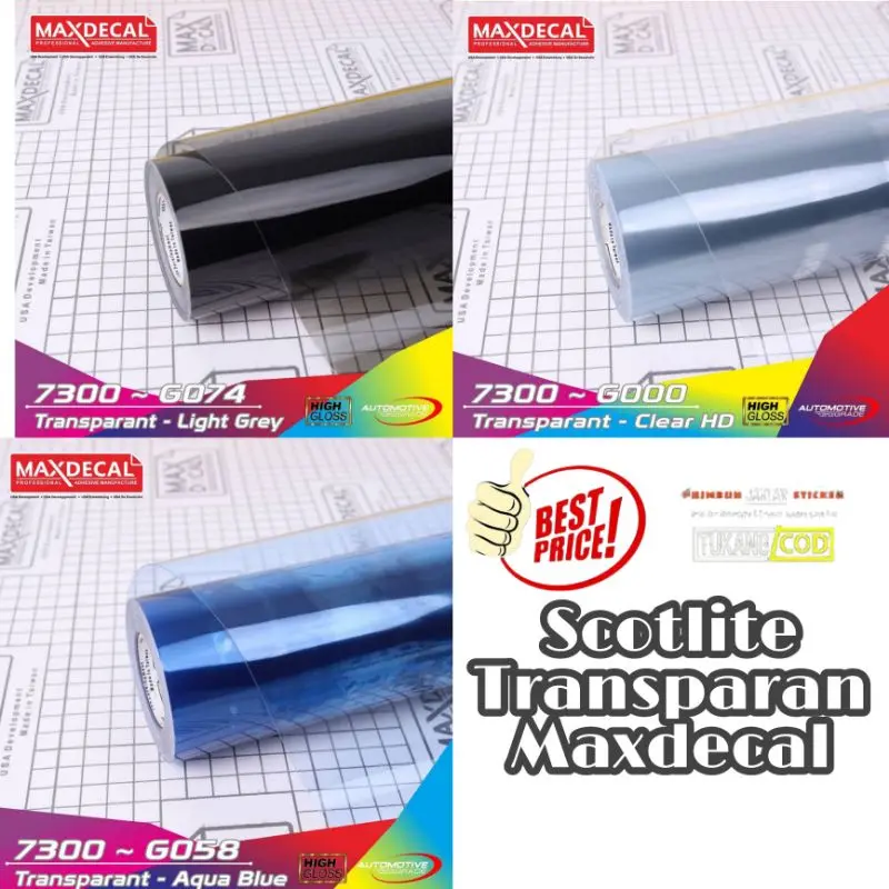 Sticker scotlite transparan clear skotlet motor transparan scotlet ...