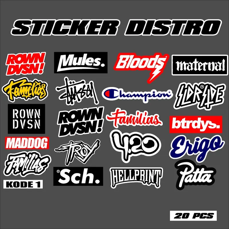 STICKER DISTRO / RACING / STIKER PACK / STIKER MOTOR / STICKER BALAP CUTTING.KODE.01 0