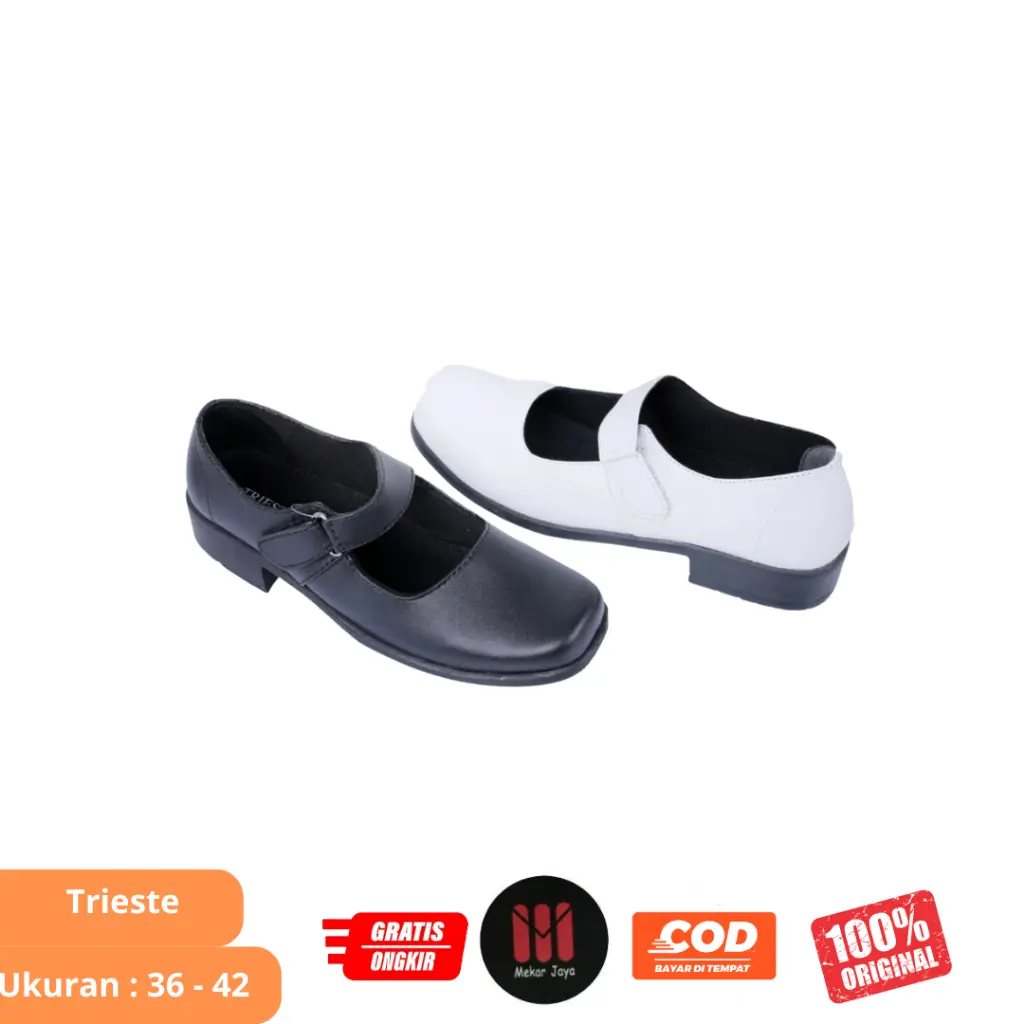 Sepatu Pantofel  Wanita Trieste SR 02 Original - Sepatu Paskibra Hitam Kerja