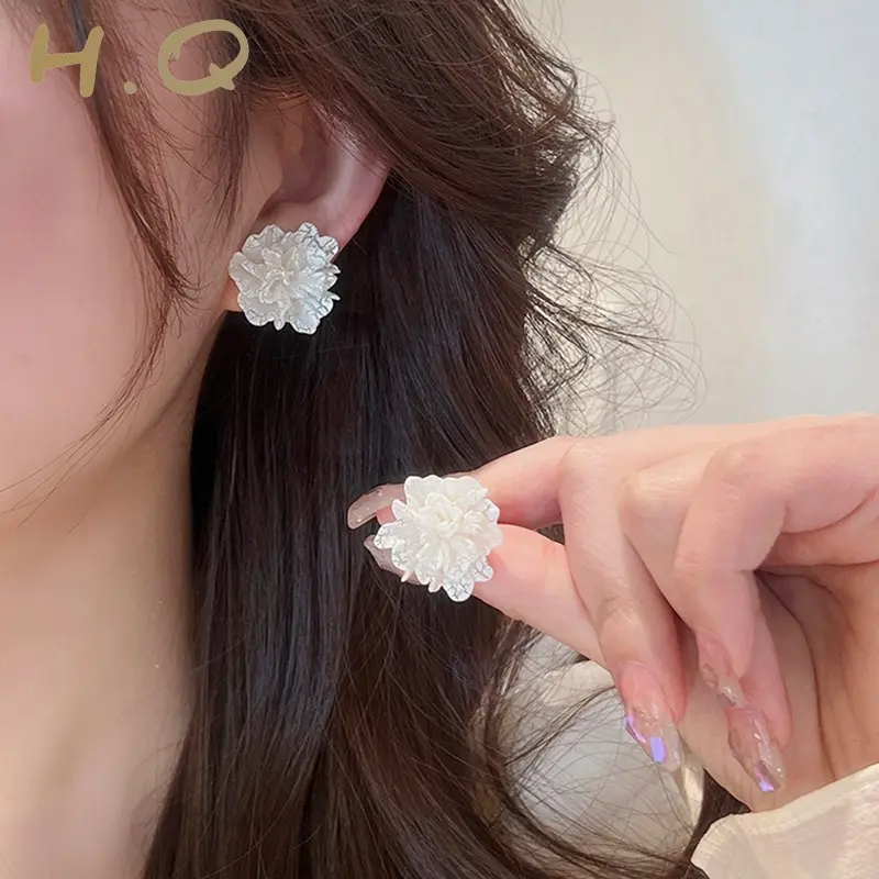 khuyên tai nữ Hoa, trang sức titan cao cấp, Phụ kiện thời trang Phong cách, Hàn Quốc Quà tặng Hoa Tai Women, H.Q Jewelry