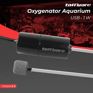 Taffware Aerator Usb Pompa Udara Akuarium Powerbank Aquarium Fish Tank Oxygenator USB 1W - AB479 dinamo