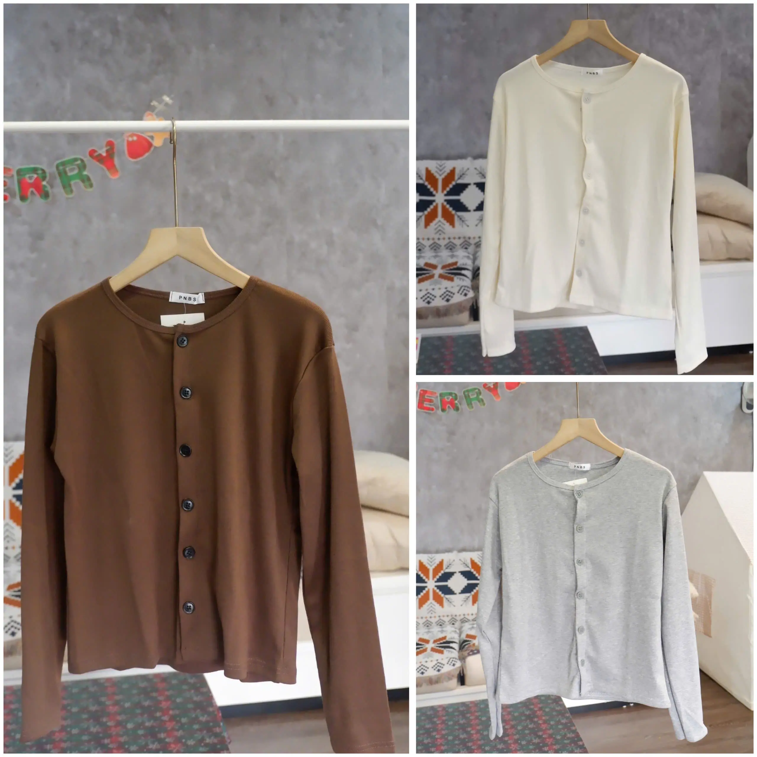 Áo cardigan nữ vải thun gân mỏng dáng ôm dài tay nhiều màu