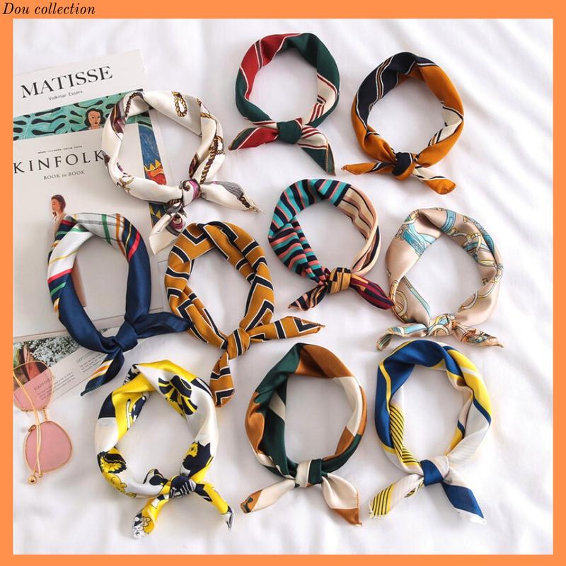 Khăn Lụa Vuông ( Khăn Turban) Quấn Túi, Buộc Cổ, Buộc Tóc Chất Liệu Lụa Satin 50x50cm - Mã KL050