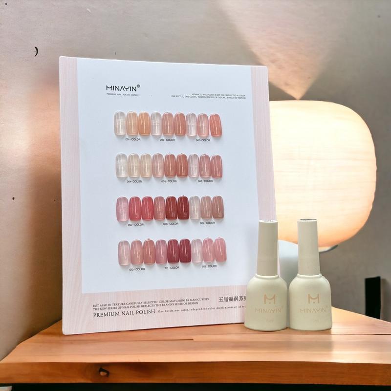 Set sơn thạch 12 màu Minayin tông hồng ,tông nâu tặng kèm bảng màu Sơn Gel