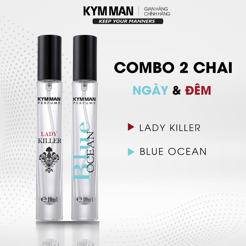 Combo Nước Hoa LADY KILLER và Blue Ocean KYM MAN Ngày Đêm - 10ml