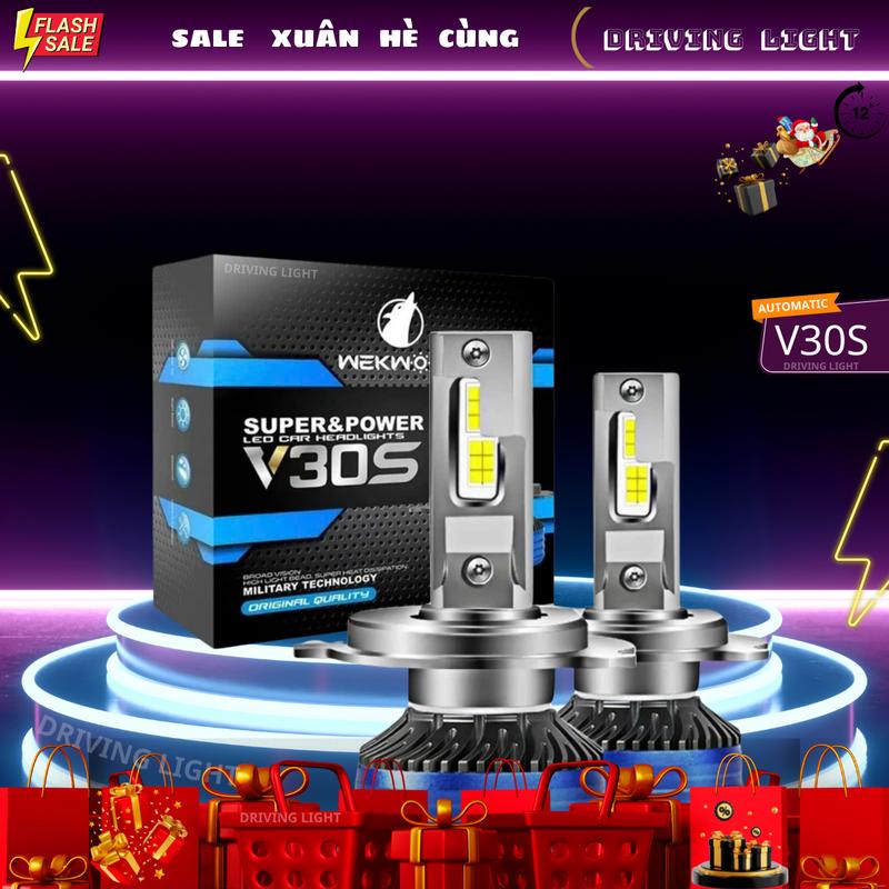 GIÁ LẺ 1 BÓNG Pha Led V30s Siêu Sáng Với 24 Chipled Có Đầy Đủ Các Chân H4 H7 H11 9005 9006 Đèn Pha Phụ Tùng Titan led,đochoixemay,sirius,ex,win,ledbicau den led