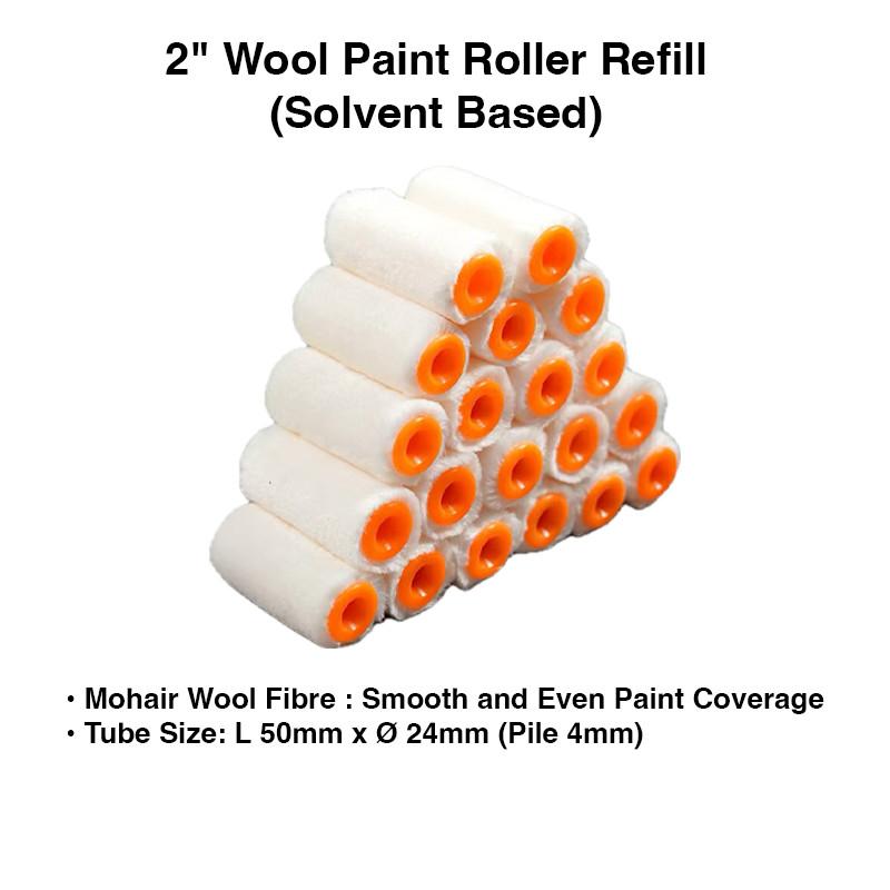 2" and 4" Paint Roller Refill & Roller Handle Solvent Based and Water Based 3