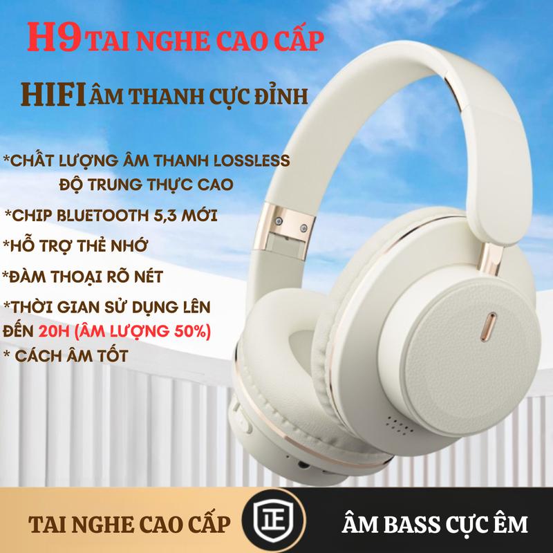 Tai Nghe Chụp Tai Bluetooth H9 Không Dây Âm Thanh  HIFI 3D Có Mic Giảm Tiếng Ồn Cho Điện Thoại Nghe Nhạc Cực Hay BASS Siêu ẤM