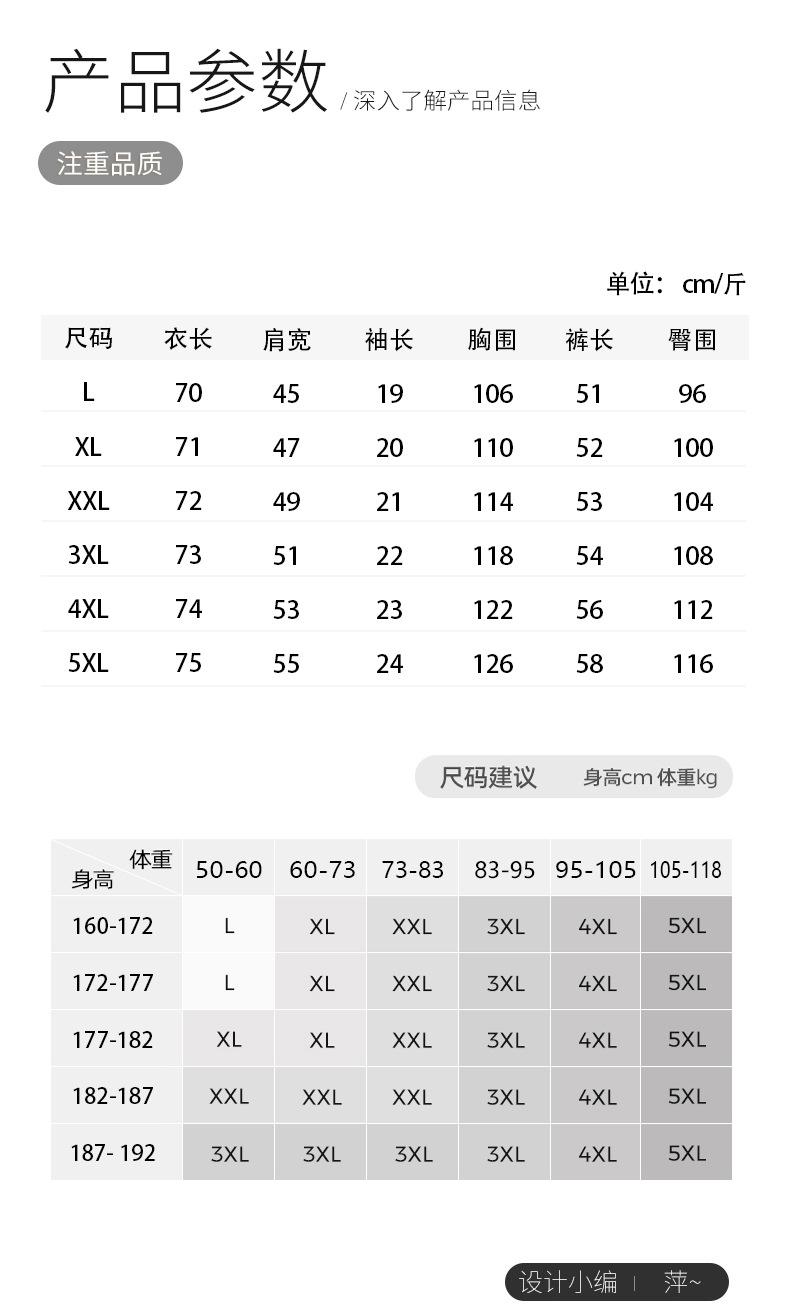 Product Introduction of Middle-Aged Father Men's Pajamas Summer Three-Piece Cotton Short Sleeve Thin plus Size Men's plus-Sized plus-Sized Homewear 1