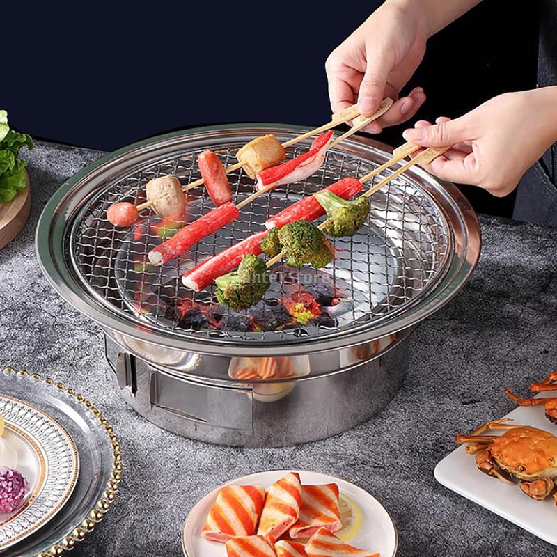 Product Introduction of Korean Charcoal Barbecue Grill Household Korean BBQ Grill Non-Stick For Home Kitchen Outdoor Garden Barbecue Stove 25
