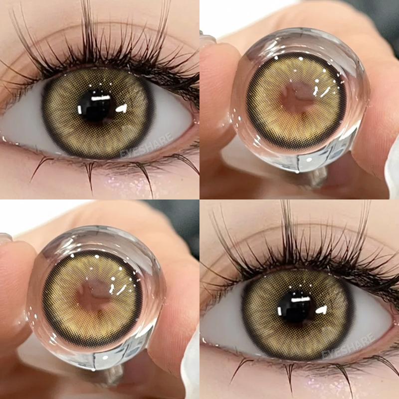 sản phẩm mới 1,00°-6,00° cận thị Mỹ phẩm Eyeshare,DIAMOND tròng kính lớn, sử dụng hàng năm, 14,5mm, kính áp tròng màu Lens Nữ (đôi) Women