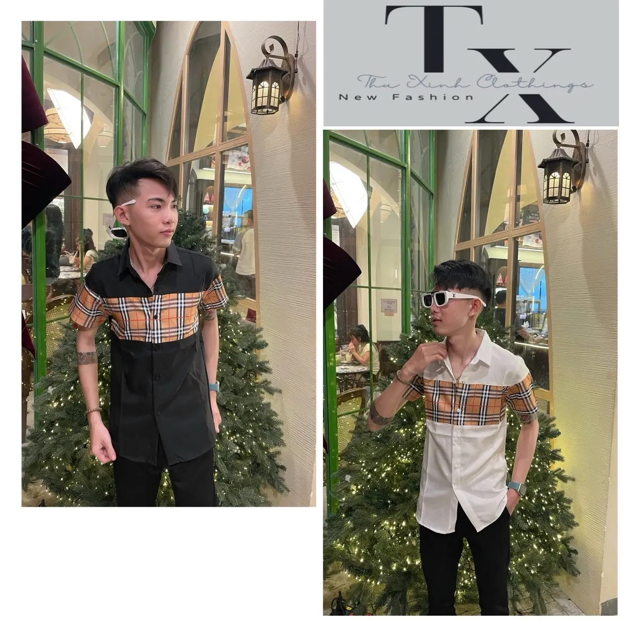 [MS21]Áo sơ mi hottrend , chất liệu cotton , vải dệt kim cao cấp phối màu có cổ Menswear Nam Menswear Nam