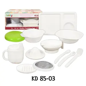 Kiddy Baby Food Maker Set / Feeding Set 12 in 1 Pack - Alat makan bayi mpasi / saringan mpasi / peralatan mpasi / mangkok bayi penghalus makanan MPASI