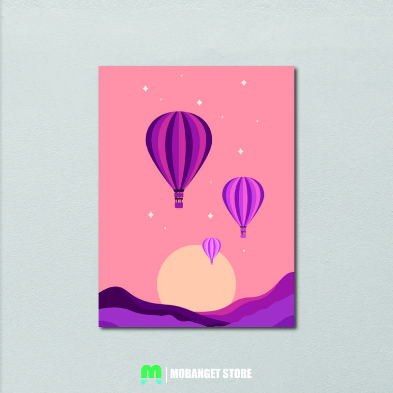 Hiasan Dinding Ruang Tamu Pajangan Rumah Poster Aesthetic Dekorasi Kamar | Flat Desain Abstract gantungan 4