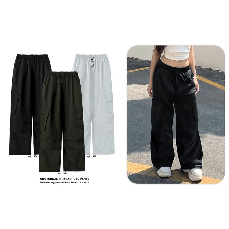 Quần Dù NOCTURNAL Parachute Pants Ống Rộng Unisex Local Brand