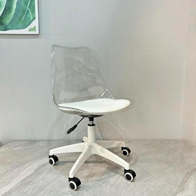 {Ghế Trong Suốt}_ Ghế Xoay Trong Suốt Có Đệm Simili, Cao Cấp Chân Nhựa Xoay,Trang Điểm, Decor phòng