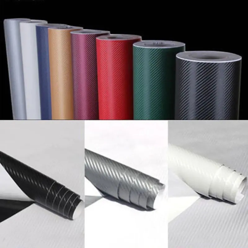 Bọc Sợi CARBON, Kích Thước 4 "x50", 10x127cm, Kết Cấu 3D, Decal Can Vinyl, Tấm Nhãn Dán Ô Tô, Tùy Chọn Màu Sắc, # 268787 7
