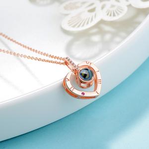 สร้อยคอเหล็กไททาเนียม, หินเรารักคุณฉายภาพ, ดีไซน์เฉพาะเรียบง่าย, ราคาไม่แพง, เครื่องประดับระดับไฮเอนด์, INS, มี 100 ภาษาให้เลือก