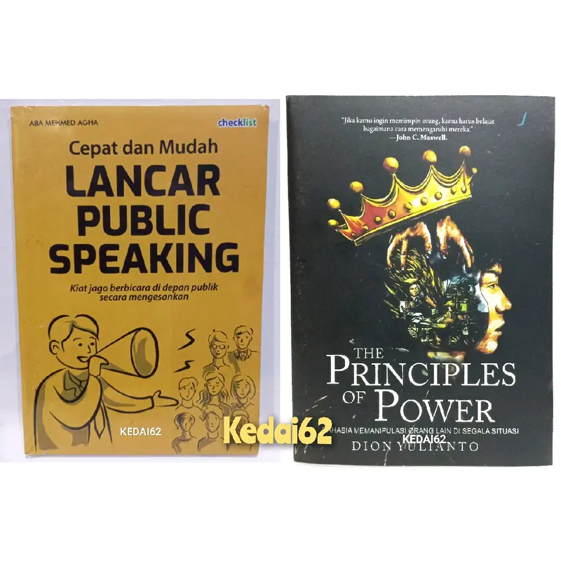 PAKET isi 2 Buku Motivasi Lancar Public Speaking + The Principles Of Power 0