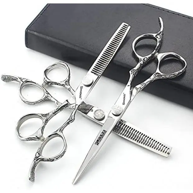 Hair Trimmer 6/7/8 Inch Professional Hair Trimmer for Haircut Sets (6 Inch - 3 Pieces) Durable Stainless Comfort Steel