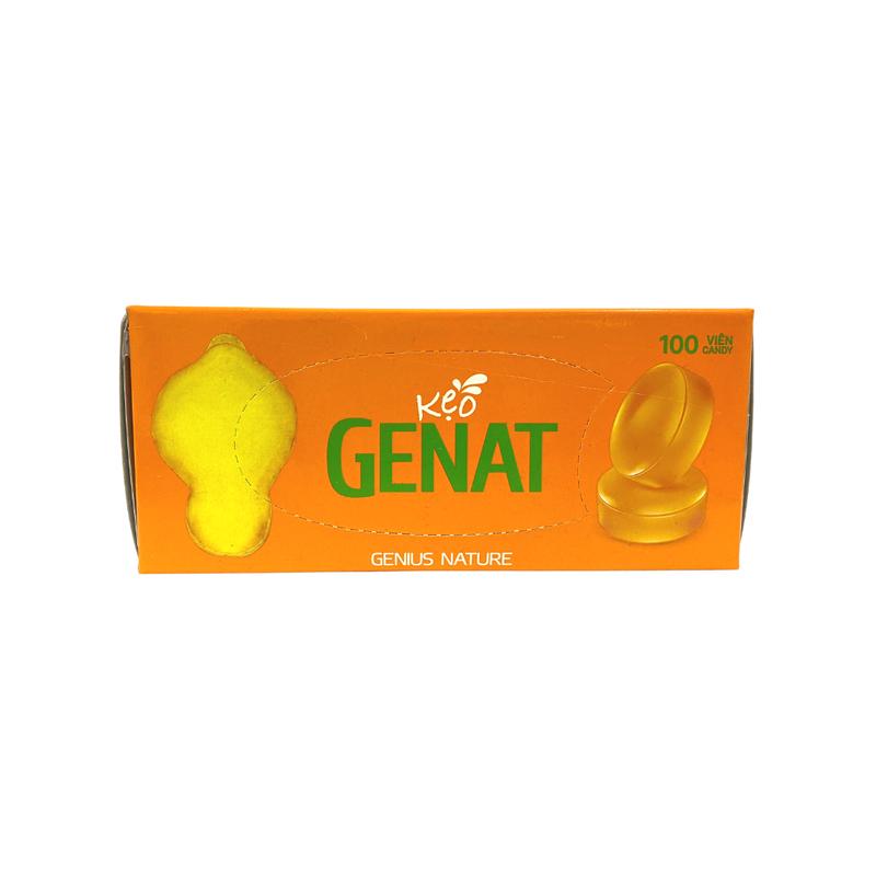 Combo 2 Hộp Kẹo Genat Gừng (Hộp 100 viên) - Genat Snack Ăn Vặt Food Candy kẹo trái cây kẹongậm 4