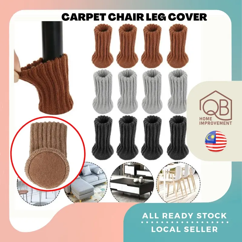 QB Carpet Chair Leg Socks Protector Furniture Feet Sleeve Table Cover Anti-slip Pembalut Penutup Sarung Kaki Kerusi Meja