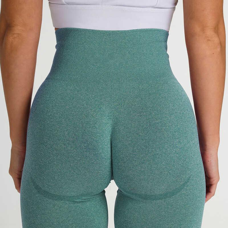 Product Introduction of Seamless Knitted Small Crescent Breathable Quick Drying Fitness High Waist Peach Tight Elastic Hip Lifting Yoga Pants 27