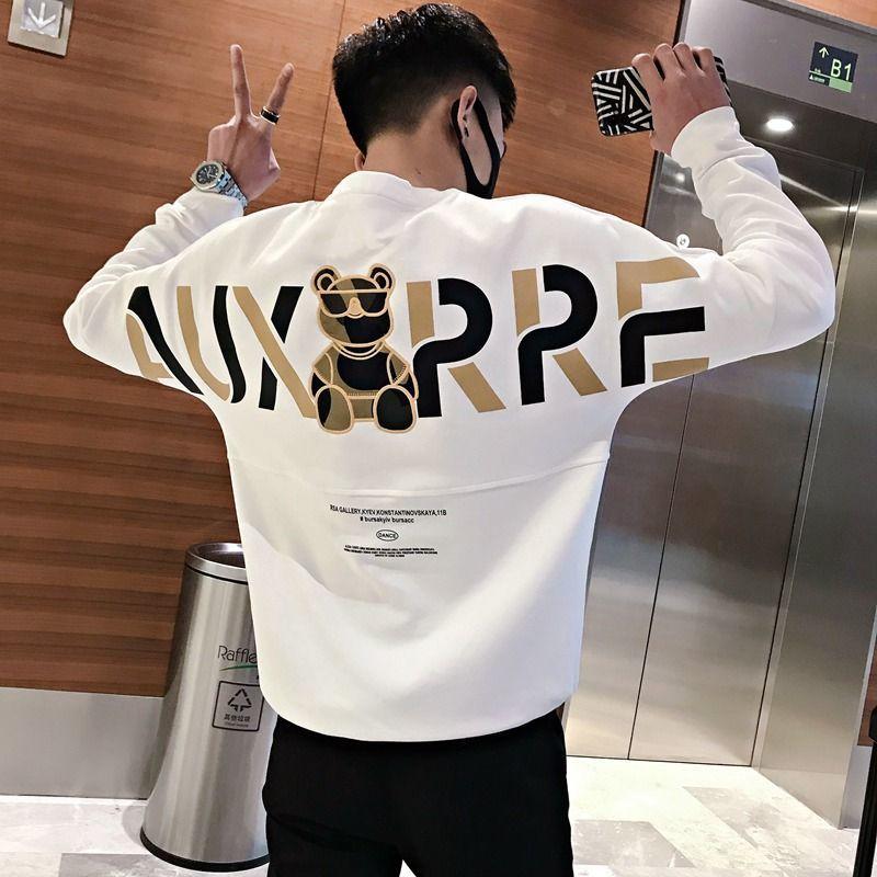 Áo Len Nam, Thương Hiệu Thời Trang, Phong Cách Người Nổi Tiếng Trực Tuyến Ins, Áo Thun Dài Tay, Hàng Mới Về Cho Mùa Xuân Và Mùa Thu, Thiết Kế Xếp Ly Đẹp Trai Và Phong Cách, Cổ Tròn, Thích Hợp Cho Áo Khoác Nam Menswear Hoodie