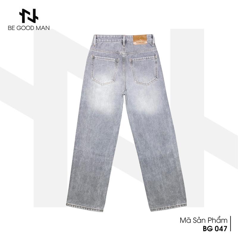 BG Suông 047 - N&N - Quần Jean Nam Dáng Baggy Ống Suông Rộng Màu Xám Rách Thời Trang quần  jean  nam  ống  suông  rộng 2