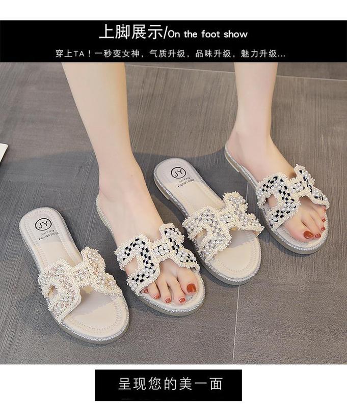 Product Introduction of Dép Đi Ngoài Trời, Phong Cách Thanh Lịch, Dép Xỏ Ngón Đế Bằng Ngọc Trai, Thời Trang Mới Mùa Hè 2024 Cho Nữ 8