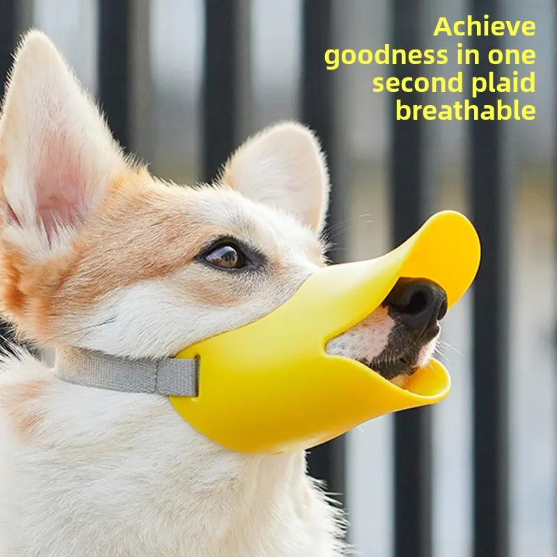 Dog Mouth Cover Anti-Lick Anti-Bite Anti-Eating Pet Mask Adjustable Duckbill Cover for Small and Medium Dogs
