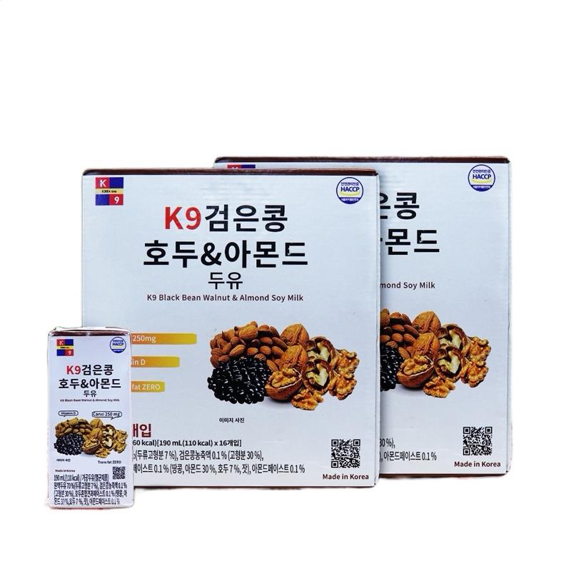 [HOTDEAL] Sữa hạt óc chó mix hạnh nhân, đậu đen ít béo thương hiệu K9 (thùng 16 hộp 190ml)