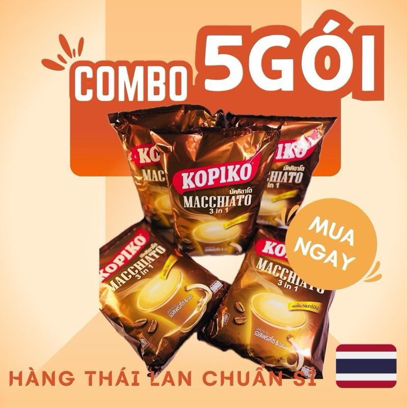  ￼Combo 5 gói cà phê sữa Kopiko Machiato cafe sữa thái 3n1 cà  phê cà  phê cà  phê cà  phê Coffee 