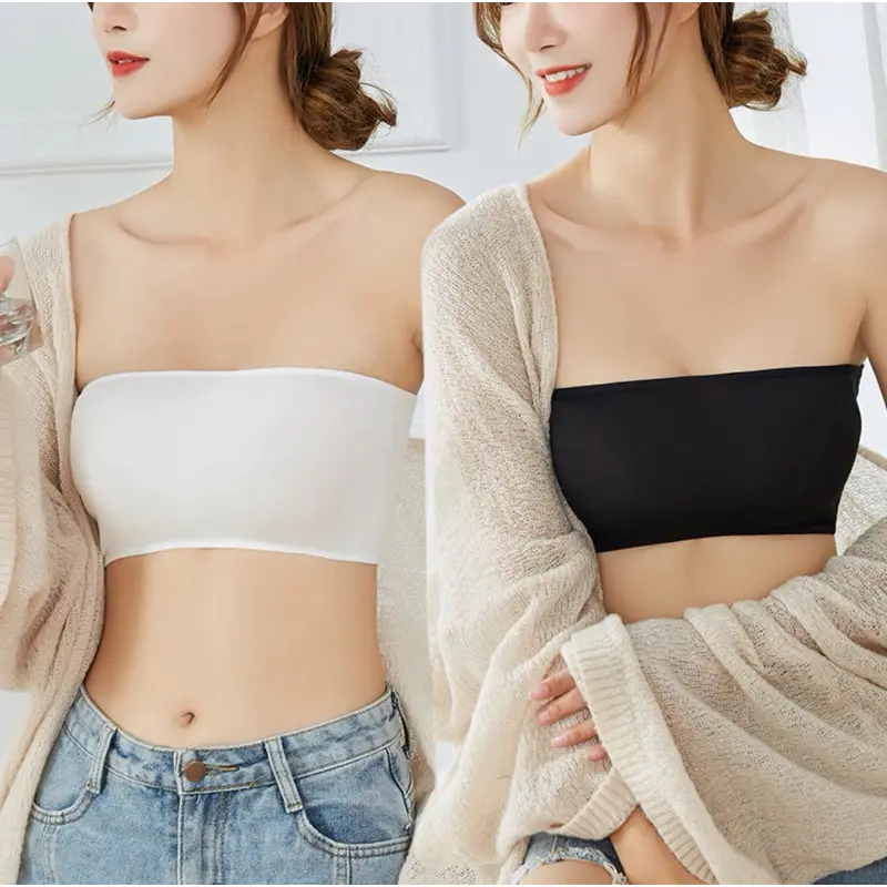 🌸elephant🌸Áo Ống Quây Ngực Cotton Học Sinh Nữ Không Mút Không Dây, Áo Lót Bra Cúp Ngực Trơn Nhiều