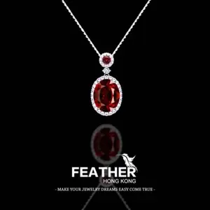 FEATHER HONGKONG - LIONTIN MERAH WANITA