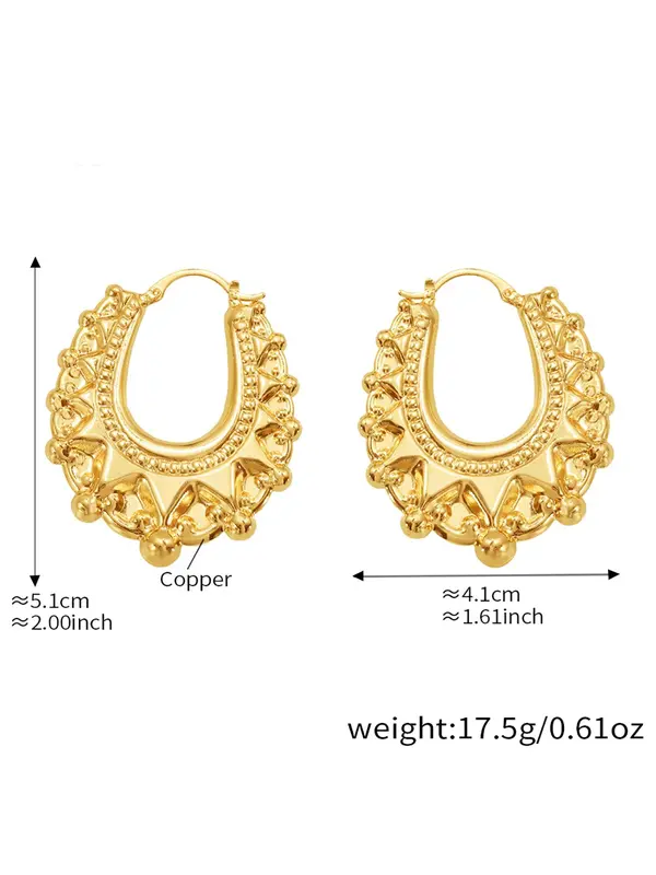 Vintage Metal Gear Hoop Earrings for Women, Summer 2024 Fashion Accessories, Girly Accessories, Stainless Steel Vintage Retro Jewelry for Party, Trendy Gorgeous Earrings As Birthday Gift for Girlfriend 7