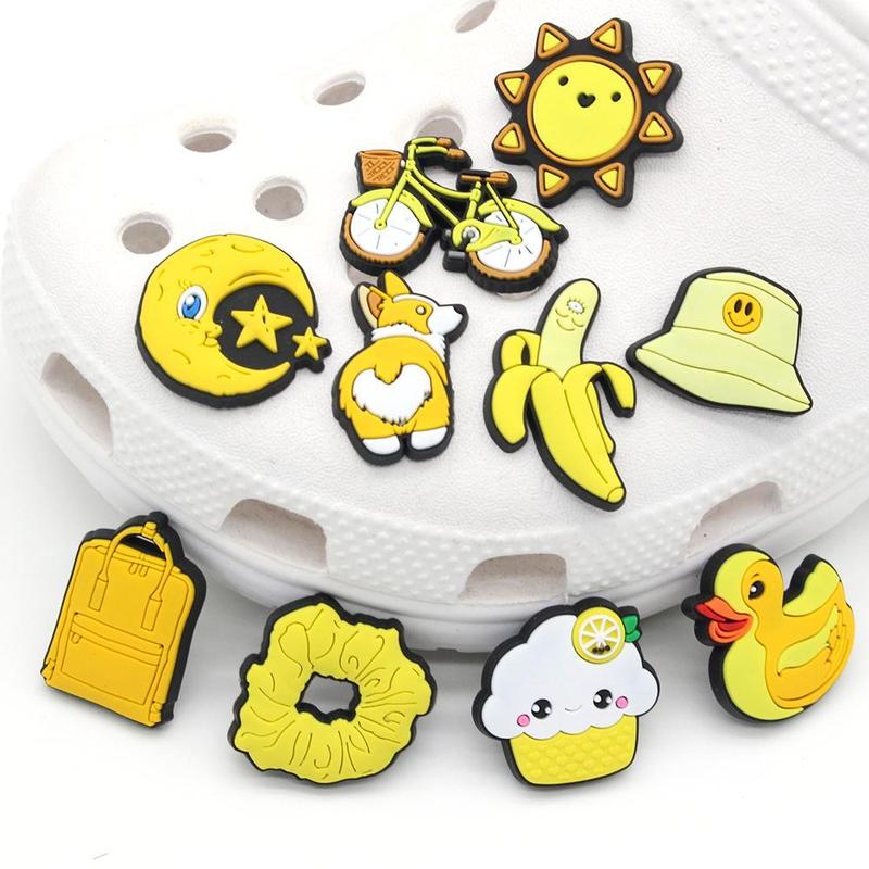  1 Chiếc Quyến Rũ Giày Hoạt Hình Chuối Vàng Tự Làm Chó Dễ Thương Chó Con Phù Hợp Với Jibbitz Crocs Guốc Phụ Kiện Cho Dép Crocs Trang Trí Quà Tặng Cho Trẻ Em Và Bé Gái 