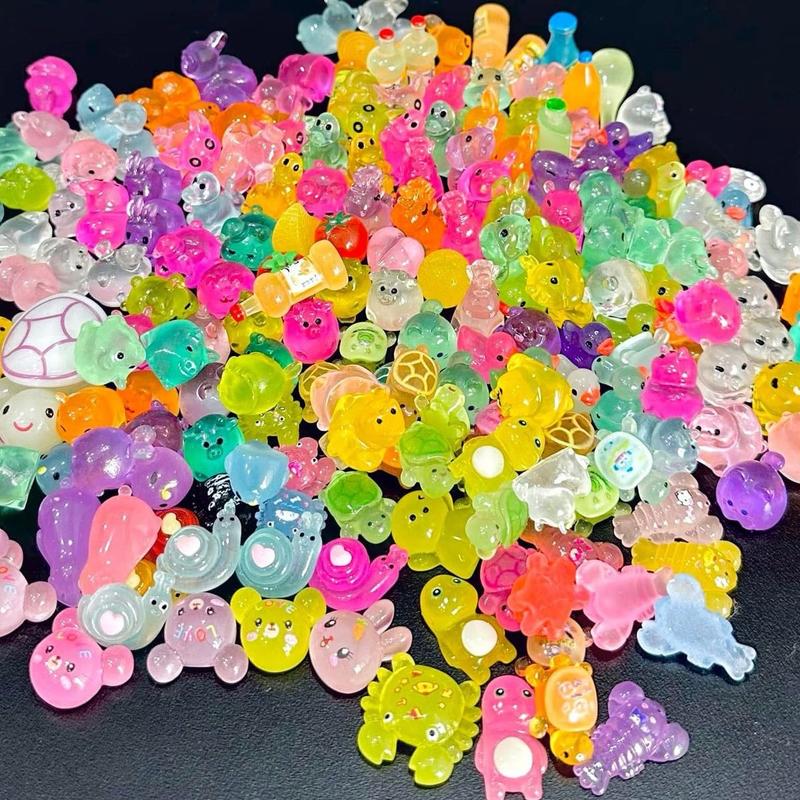 SET 50 Túi mù Phản quang size mini ( TẶNG 1 charm size nhỡ) mix lẫn lộn mẫu ngẫu nhiên nhiều hình phát sáng size 1cm Đồ Chơi Toy Chất Liệu Nhựa