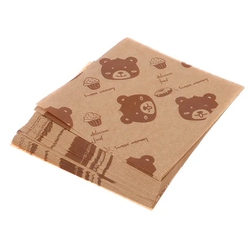 Giấy Đóng Gói Bánh Sandwich, 100 Chiếc, Cấp Thực Phẩm, Không Chứa BPA, Chống Dầu, Thích Hợp Cho Bánh Mì, Bánh Mì Kẹp, Khoai Tây Chiên, Dụng Cụ Làm Bánh, Giấy Dầu 8