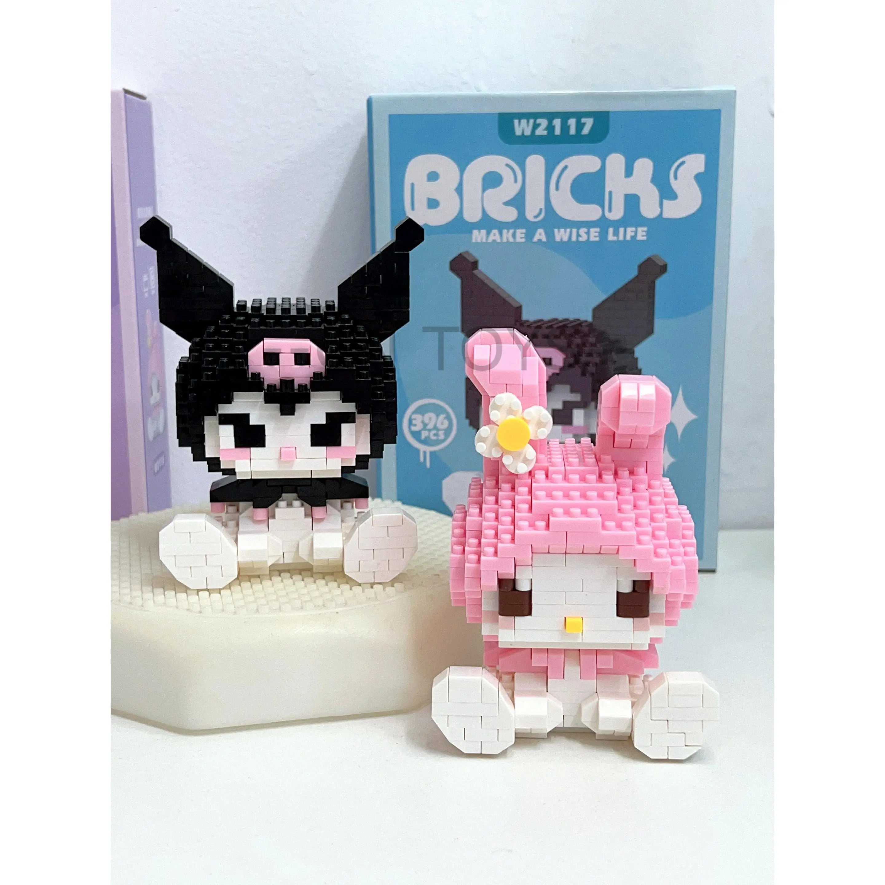Nano Blocks Koromi My Malody Duffy Bear Lingna Arc Education Toys Collection Hottest Decoration DIY Toys Girls Gifts Adorable Model Event Gift Flower Building Duck Mickey Yellow