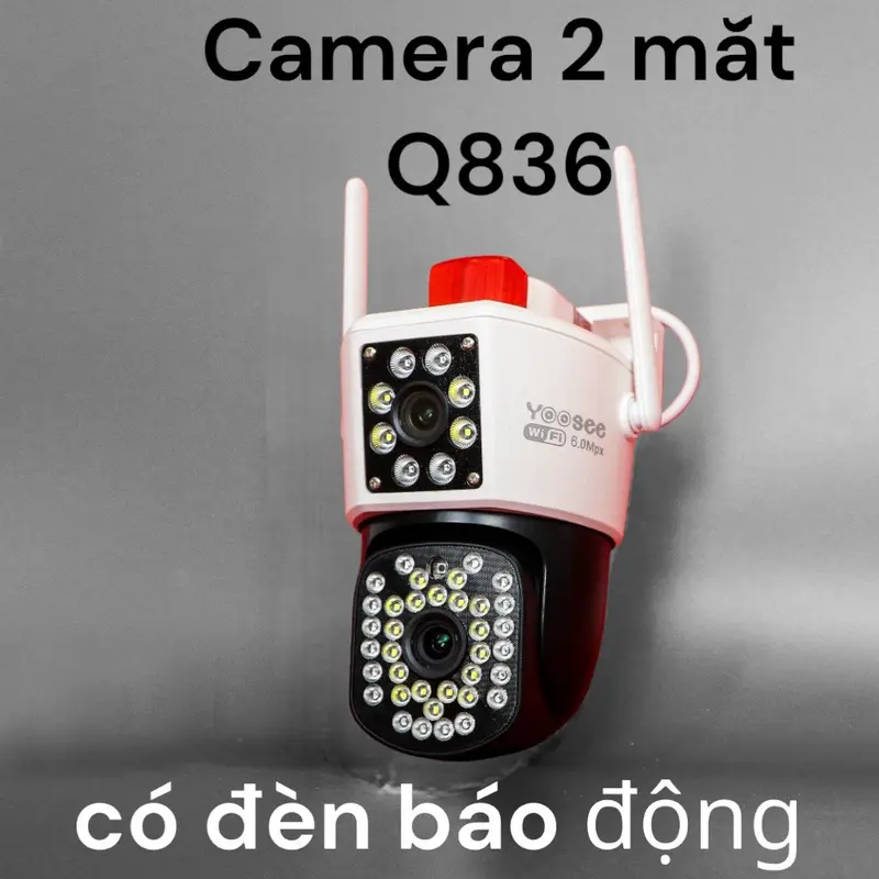 Camera YooSee Ngoài Trời 2 Mắt Q836D Xem 2 Góc Cùng Lúc, Góc Rộng Nét, Chuẩn 5Mpx 1