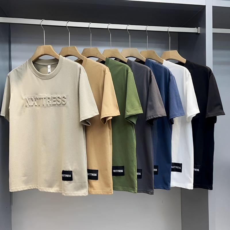 Áo thun nam Cotton cao cấp 250gsm chữ dập nổi 3D trẻ trung nhiều màu Menswear