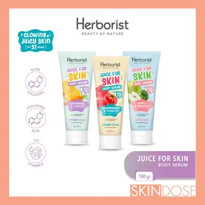 3 pcs Herborist Body Serum Juice For Skin - 180gr Paket Usaha (Orange Carrot, Raspberry Tomato, Apple Broccoli) | Body Lotion