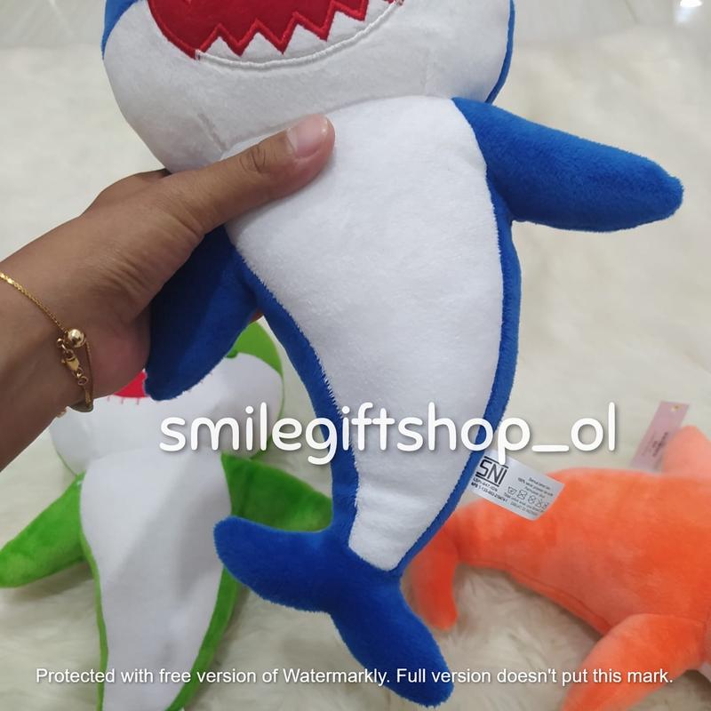 Boneka Plush Toys Anak Perempuan Laki Laki Bayi Baby Shark Pinkfong Bunyi Krincing Warna Warni Unofficial 5