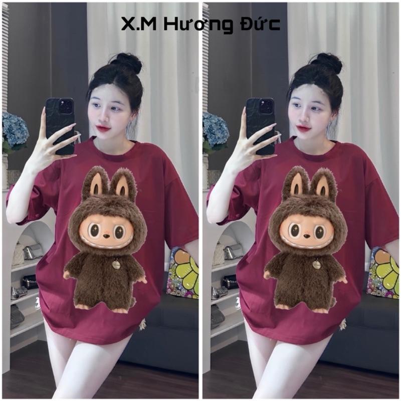 Áo Phông 3158 Cotton Khô Form Rộng In Pet Hình Gấu LLB Nâu