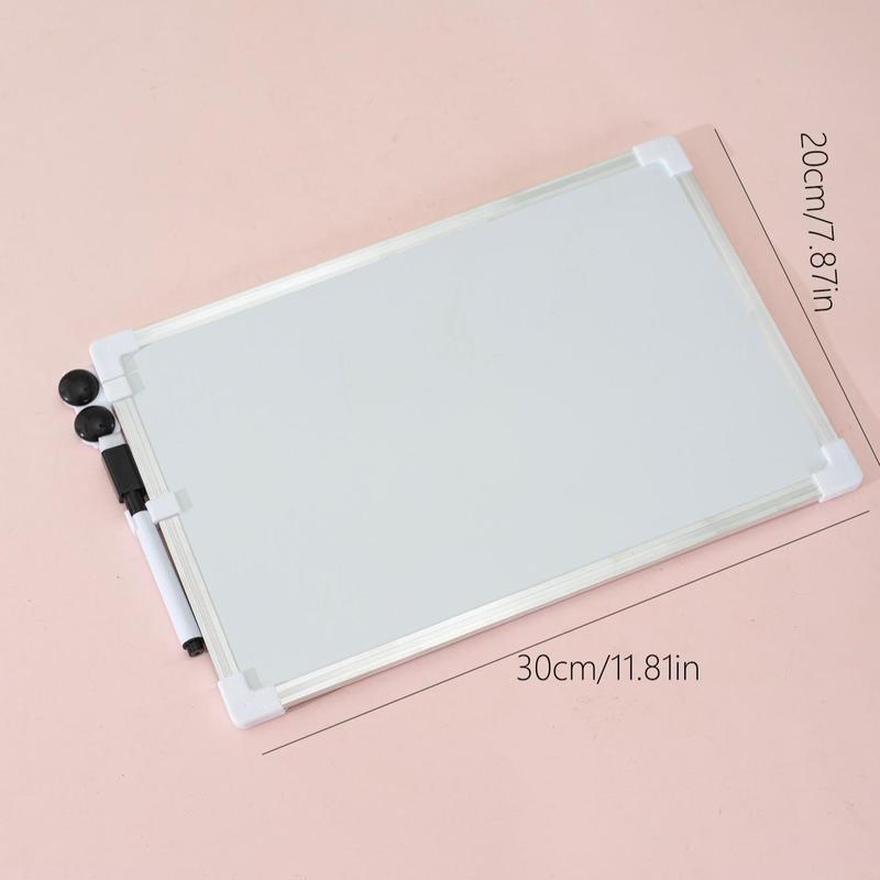 Aluminum Whiteboard With 1 Whiteboard Pen & 2 Magnetic Beads, 1 Set Simple Multifunctional Board For Home And Office 2